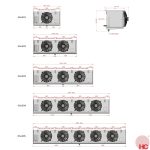 HC Cubic Type Evaporator - HSe302-1BNX0 | 2X 300mm Fans