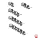 HC Cubic Type Evaporator - HSe302-1BNX0 | 2X 300mm Fans